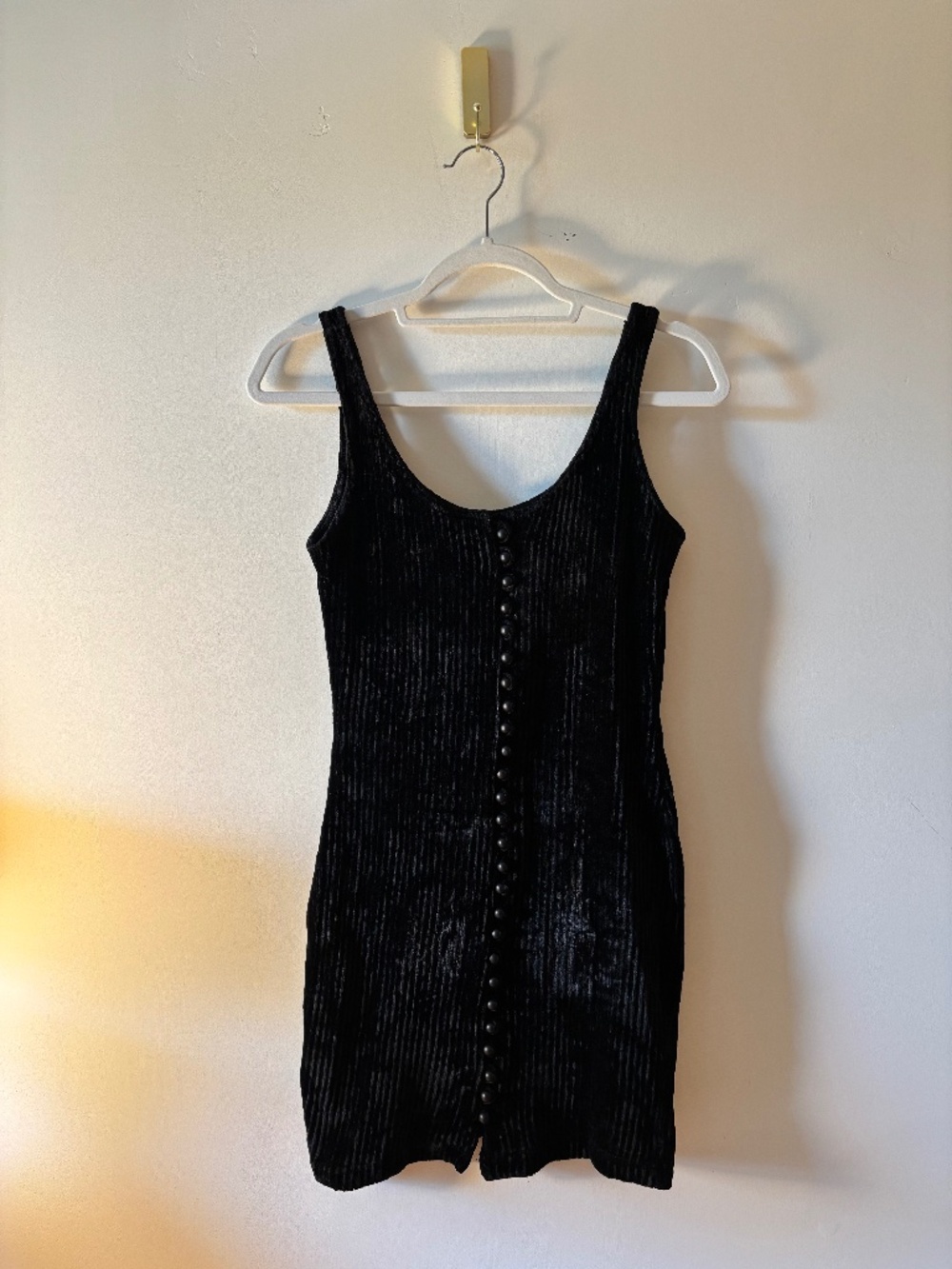Authentic 90s "Contempo Casuals" Little Black Dress with buttons